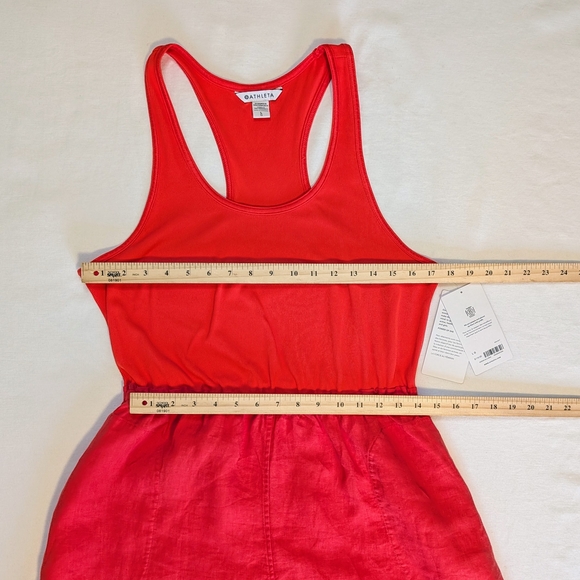 Athleta Baja Linen Midi Dress | Orange | NWT | LG - Picture 6 of 7